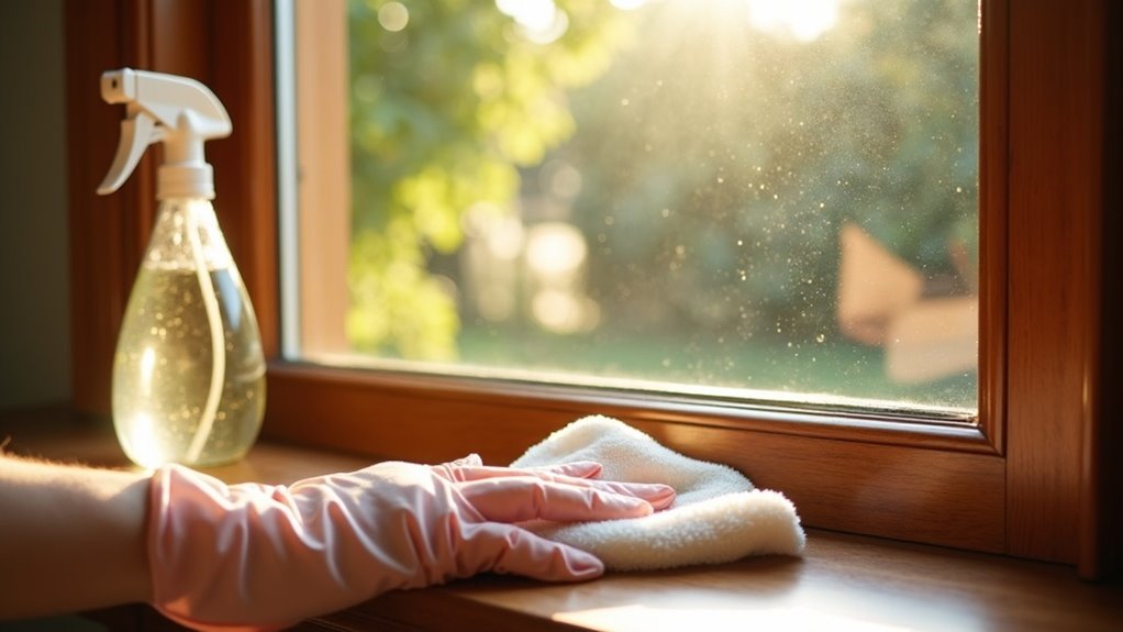 clean window sashes effectively