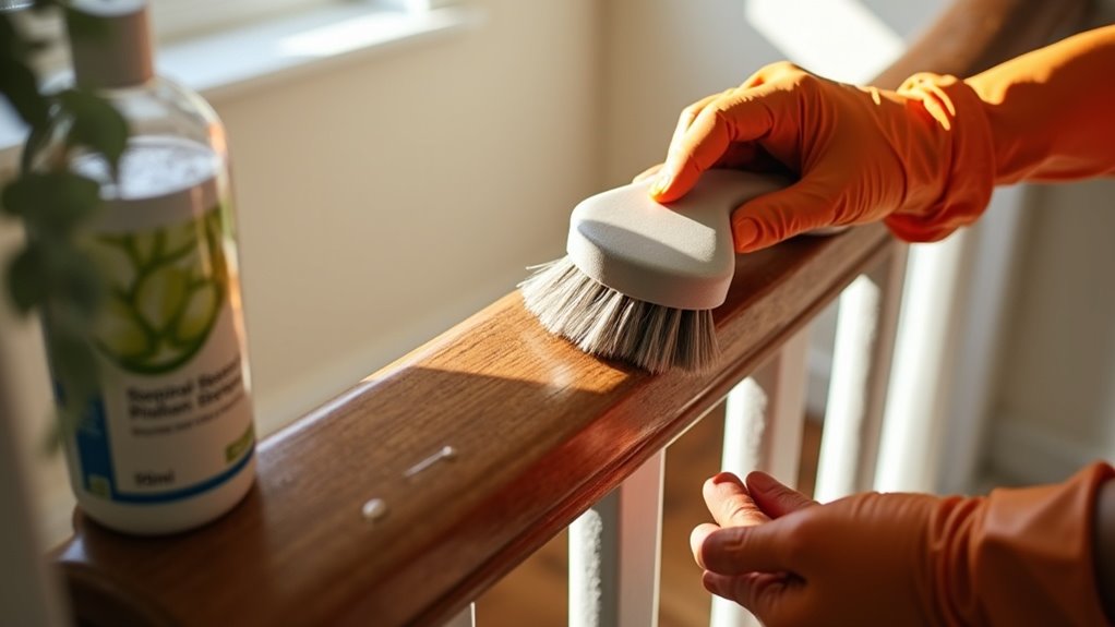 cleaning handrails effectively