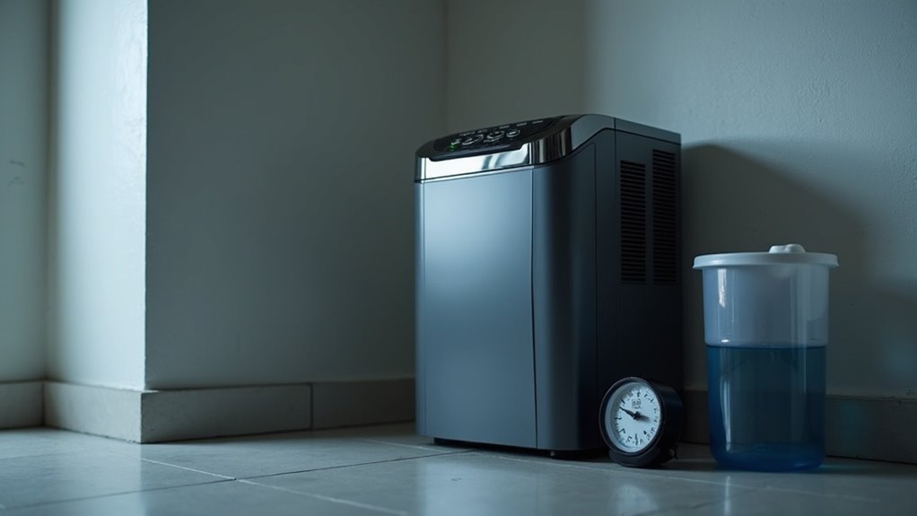inspect basement dehumidifier functionality