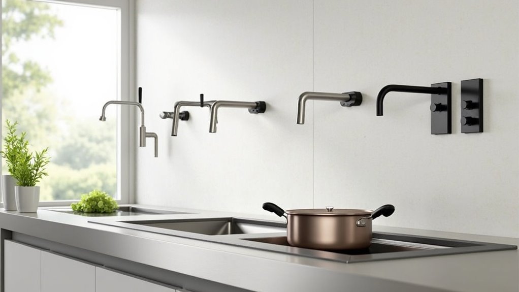 wall mounted kitchen pot fillers